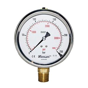 Manómetro Stauff 8000 PSI 4″